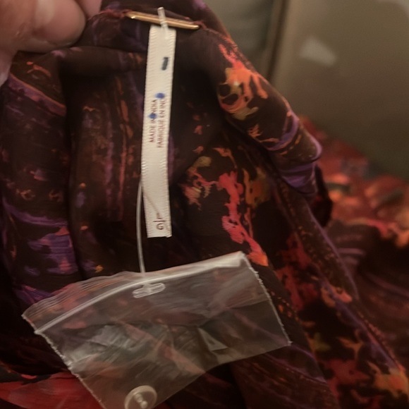 Free People Magic Hour Red Floral Wrap Top - Picture 5 of 5